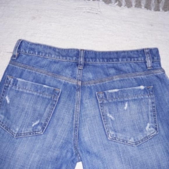 ANN Taylor LOFT DISTRESSED boyfriends jeans sz 0 - Picture 5 of 5